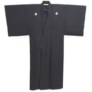 Men's Kimono Vintage(1950-1980) Black Montsuki Silk #10463A4