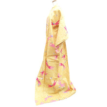 Load image into Gallery viewer, Yukata Pale Yellow Dragonfly Cotton #10747D3
