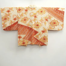 Load image into Gallery viewer, Haori Jacket Vintage(1950-1980) Pale Orange Vermillion Shibori Flower Silk #10021C4
