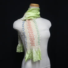 Load image into Gallery viewer, Silk Japanese Obiage Shibori Light Green 46.5x5.5in(118x14cm) A#10058
