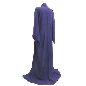 Kimono Vintage(1950-1980) Purple See-Through Wave Silk #10274E4