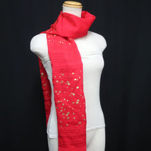 Load image into Gallery viewer, Silk Japanese Obiage Red Gold 67.7x11.4in(172x29cm) A#10038
