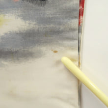Load image into Gallery viewer, Haori Jacket Vintage(1920-1950) Cream white Meisen Plum blossom Branch Silk #11051A3
