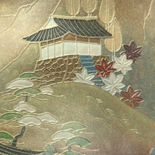Load image into Gallery viewer, Fukuro Obi Gold Kinkakuji Kyoto Raden Silk BB302V7
