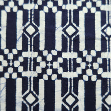 Load image into Gallery viewer, Men&#39;s Yukata Navy White Geometric patterns Cotton #10361F3
