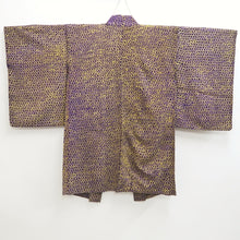 Load image into Gallery viewer, Haori Jacket Vintage(1920-1950) Purple Yellow Shibori Long Silk #9957C1
