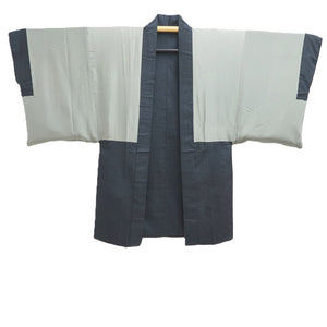 Men's Haori Vintage(1950-1980) Dark Blue Black Dragon Silk #10411A2