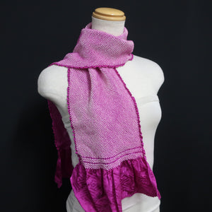 Silk Japanese Obiage Shibori Purple 48.8x7.1in(124x18cm) A#10008
