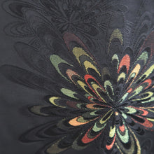 Load image into Gallery viewer, Haori Jacket Black Gold Chrysanthemum Silk #10822E1
