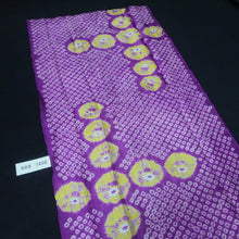 Load image into Gallery viewer, KK1458A1 Silk Kimono Fabric Vintage(Pre-1920) Shibori Purple 50.0x13.0in(127x33cm)
