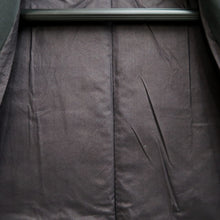 Load image into Gallery viewer, Men's Kimono Vintage(1950-1980) Black Montsuki Habutae Silk #10866E4
