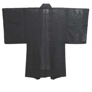Men's Haori Vintage(1950-1980) Black See-Through Silk #10424A2