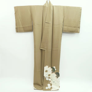 Kimono Light Khaki Cherry Blossom Tall Silk #9946B5