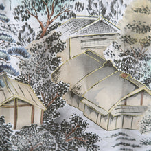 Load image into Gallery viewer, Men&#39;s Juban Blueish Gray Landscape Silk #10447A4
