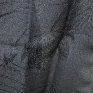Silk Japanese Obiage Ryusui Black 68.5x11.8in(174x30cm) A#10048