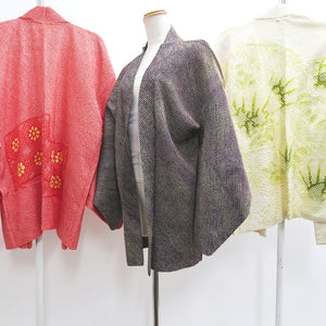 Bundle 12pcs Silk Vintage Full Shibori Haori Wholesale Bulk Free Shipping #487