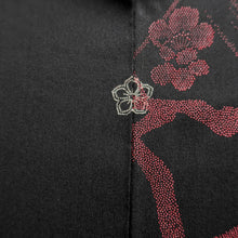 Load image into Gallery viewer, Haori Jacket Vintage(1950-1980) Black Plum blossom Branch Silk #10672C5
