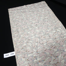 Load image into Gallery viewer, KK1488A2 Silk Kimono Fabric Crane Birds Pale Pink 58.7x13.0in(149x33cm)
