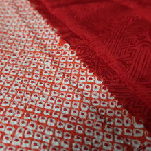 Load image into Gallery viewer, KK1450A1 Silk Kimono Fabric Vintage(1950-1980) Shibori Red 77.6x12.6in(197x32cm)
