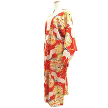 Load image into Gallery viewer, Juban Vintage(1920-1950) Red Crane Birds Silk #10366F4
