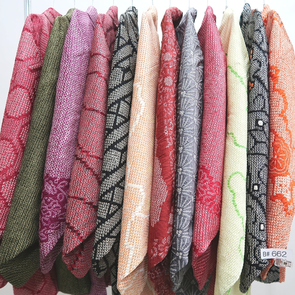 Bundle 12pcs Silk Vintage Full Shibori Haori Wholesale Bulk Free Shipping #662