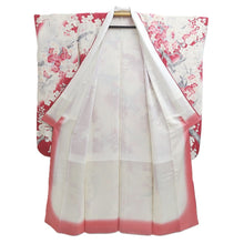 Load image into Gallery viewer, Furisode Magenta Plum blossom Branch Tall Silk #11082A5
