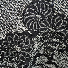 Load image into Gallery viewer, Haori Jacket Vintage(1950-1980) Black Full Shibori Chrysanthemum Silk #10216E2
