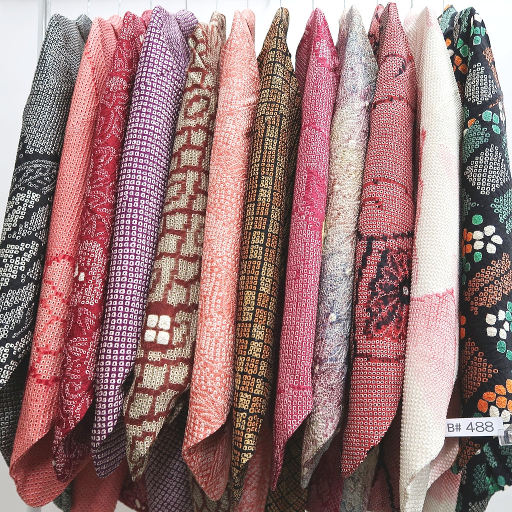 Bundle 12pcs Silk Vintage Full Shibori Haori Wholesale Bulk Free Shipping #488