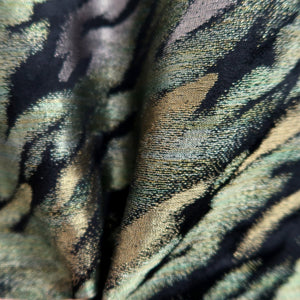 Haori Jacket Vintage(1950-1980) Black Gold Splash Silk #10125D3
