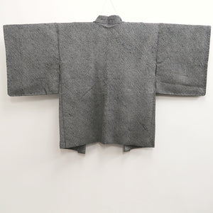 Haori Jacket Vintage(1950-1980) Black Full Shibori Silk #10171D4