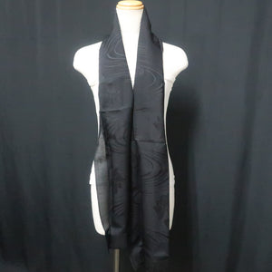 Silk Japanese Obiage Ryusui Black 68.5x11.8in(174x30cm) A#10048