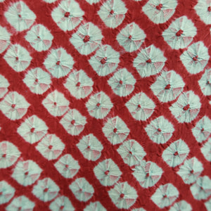 Kimono Vintage(1950-1980) Red Light Blue Shibori Silk #10265E4