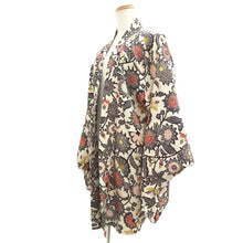 Load image into Gallery viewer, Haori Jacket Vintage(1950-1980) Off white Botanical Silk #11013A1
