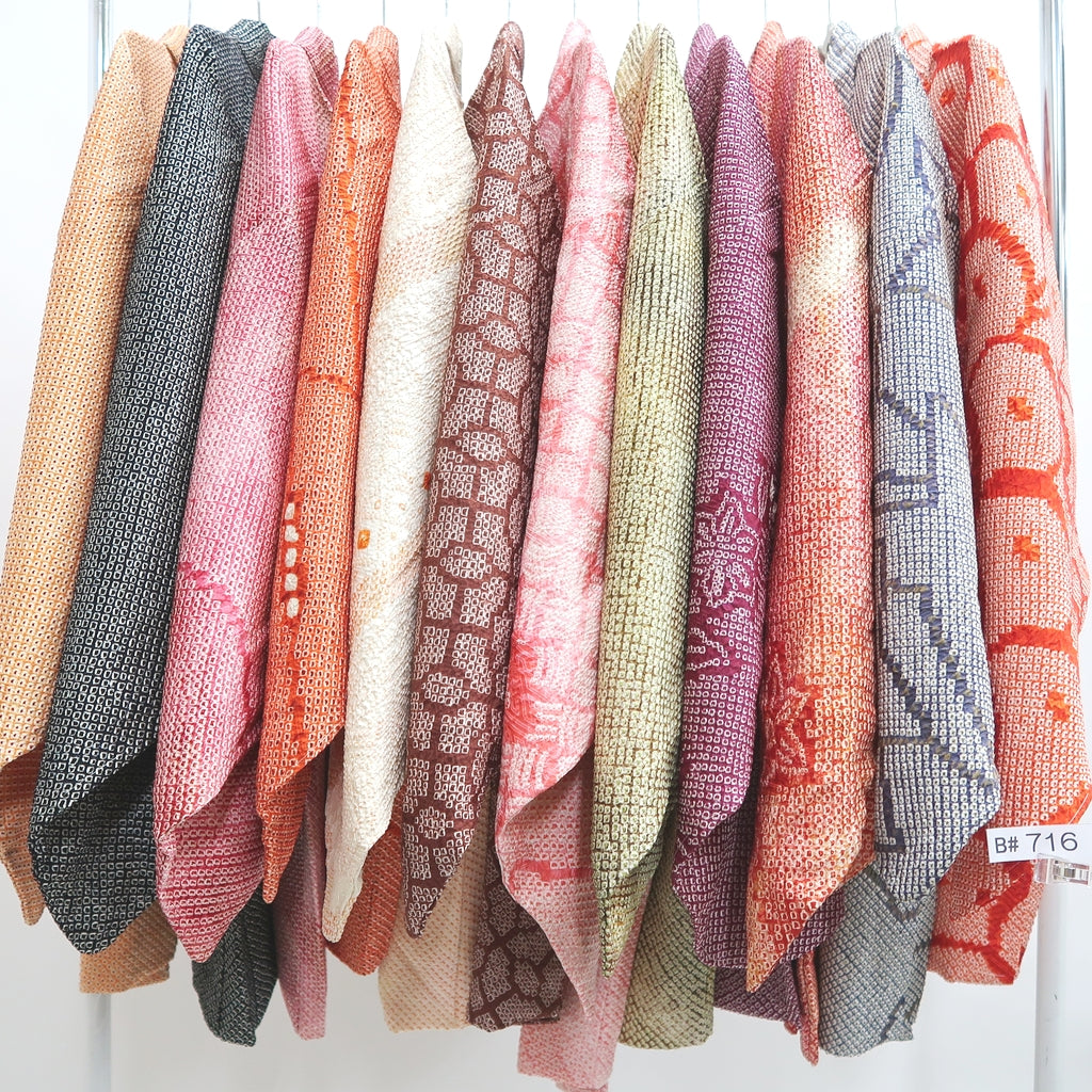 Bundle 12pcs Silk Vintage Full Shibori Haori Wholesale Bulk Free Shipping #716