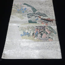 Load image into Gallery viewer, BB10095AF Silk Obi Fabric Heian Princess Beige 108.3x10.6in(275x27cm)
