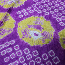Load image into Gallery viewer, KK1458A1 Silk Kimono Fabric Vintage(Pre-1920) Shibori Purple 50.0x13.0in(127x33cm)
