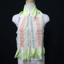 Load image into Gallery viewer, Silk Japanese Obiage Shibori Light Green 46.5x5.5in(118x14cm) A#10058
