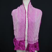 Load image into Gallery viewer, Silk Japanese Obiage Shibori Purple 48.8x7.1in(124x18cm) A#10008
