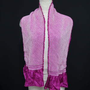 Silk Japanese Obiage Shibori Purple 48.8x7.1in(124x18cm) A#10008