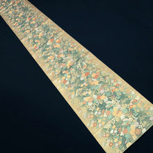 Load image into Gallery viewer, Fukuro Obi Gold Green Butterfly Chrysanthemum Silk BB262V5
