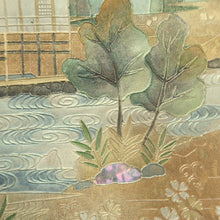 Load image into Gallery viewer, Fukuro Obi Gold Kinkakuji Kyoto Raden Silk BB302V7
