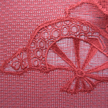 Load image into Gallery viewer, Haori Jacket Red Sheer Embroidery Silk #10893E4
