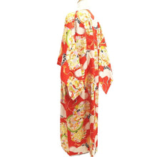 Load image into Gallery viewer, Juban Vintage(1920-1950) Red Crane Birds Silk #10366F4
