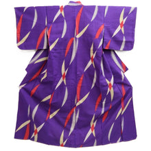 Load image into Gallery viewer, Kimono Vintage(1920-1950) Purple Meisen Silk #10767D4
