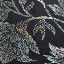 Load image into Gallery viewer, Haori Jacket Vintage(1950-1980) Black Gold Flower Silk #9718A1
