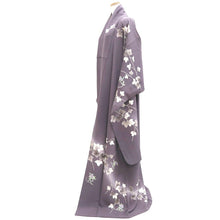 Load image into Gallery viewer, Furisode Pale Purple Ivy Bellflower Silk #9688J4
