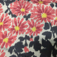Load image into Gallery viewer, KK1468A1 Silk Kimono Fabric Vintage(1920-1950) Meisen Black 56.3x12.6in(143x32cm)
