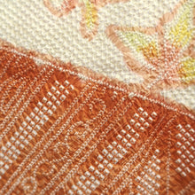 Load image into Gallery viewer, Haori Jacket Vintage(1950-1980) Pale Orange Vermillion Shibori Flower Silk #10021C4
