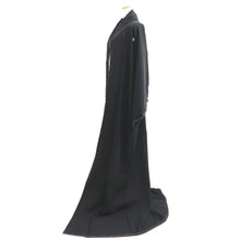 Load image into Gallery viewer, Kimono Black Double-layer See-Through Tall Silk #10523B2
