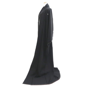 Kimono Black Double-layer See-Through Tall Silk #10523B2